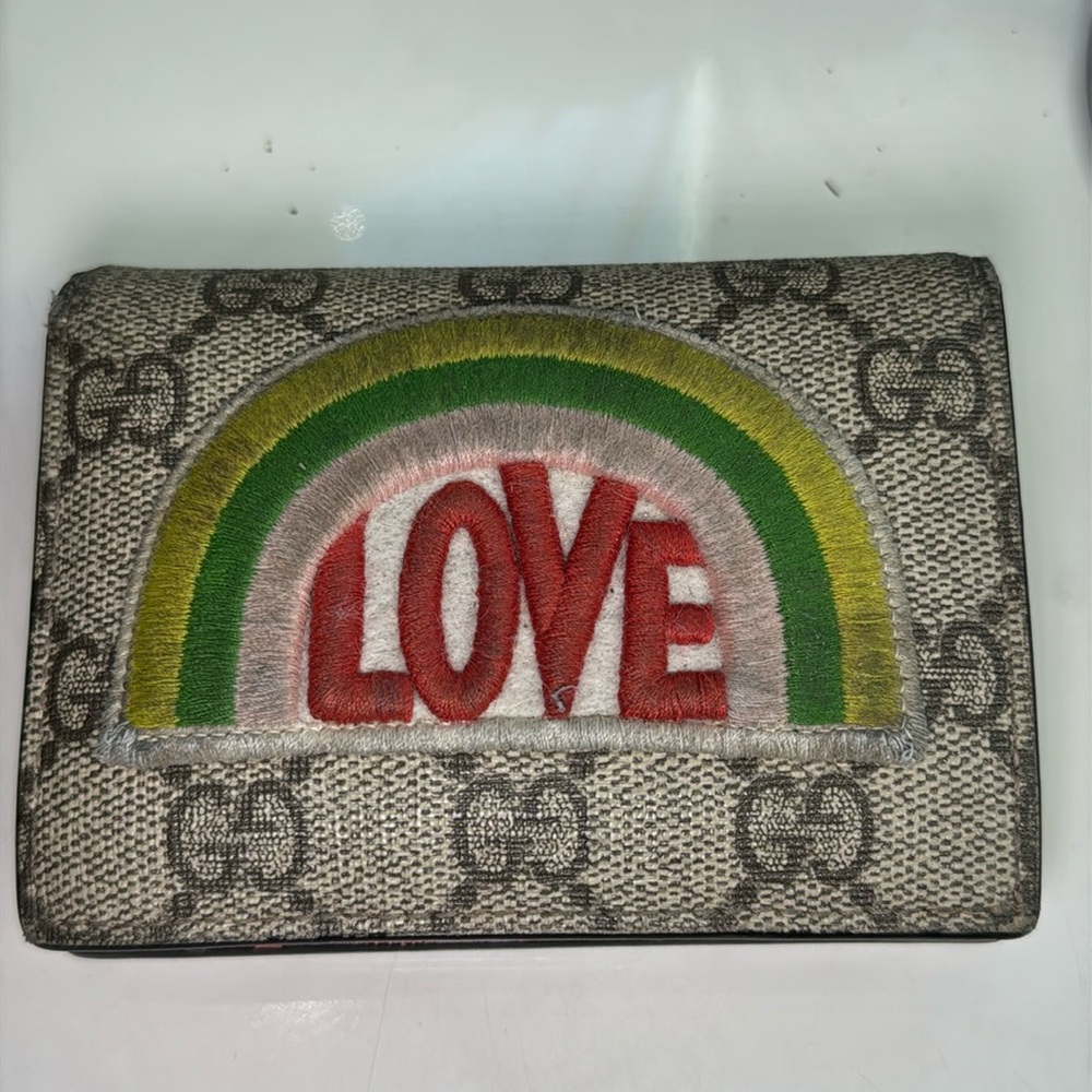 Gucci Love Coated Canvas Wallet